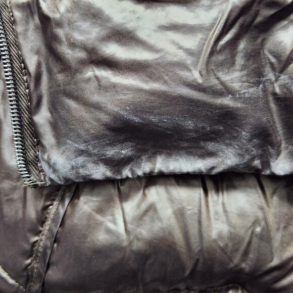 Calvin Klein Puffer Jacket Womens Small Brown Packable Lightweight Down Hooded - Picture 9 of 16